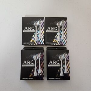 LOT 4 ARC Replacement Toothbrush Heads Oral Care Electric Sonic Brush WHITE NEW